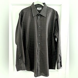Hermes Black Checkered Dress Shirt